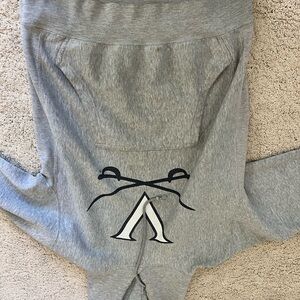 Gray Hoodie with Crossed Swords Logo